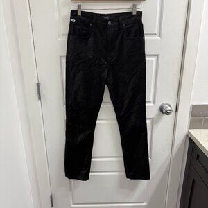 Citizens Of Humanity Jolene High Rise Skinny Black Velvet Pants Size 24